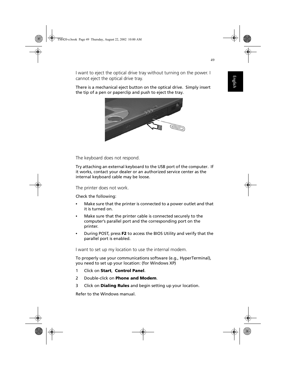 Acer 420 series User Manual | Page 57 / 78