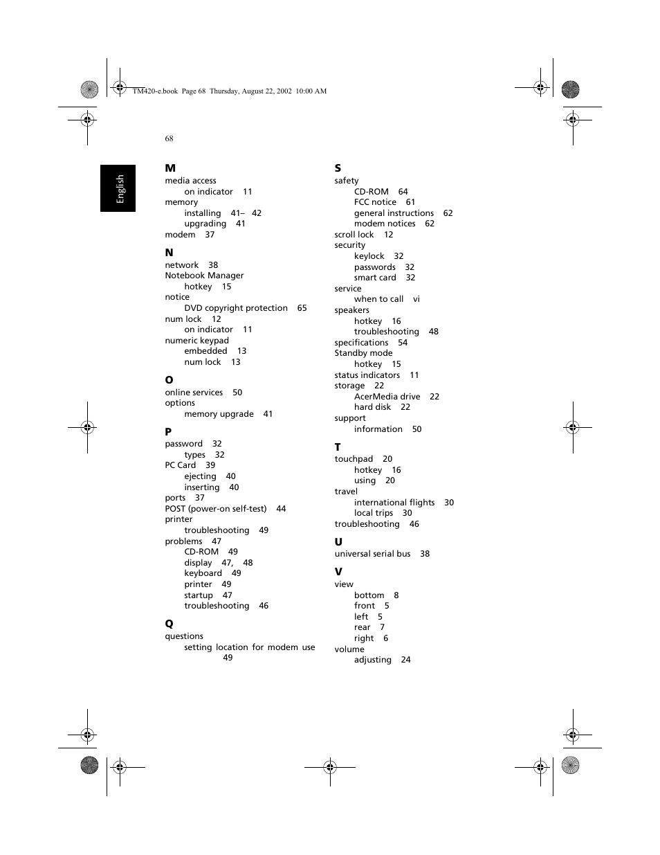 Acer 420 series User Manual | Page 76 / 78