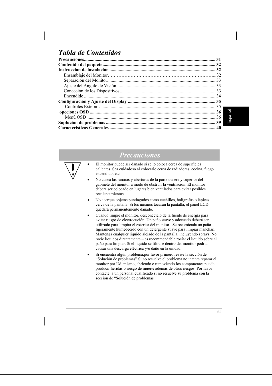 Acer AL2021 User Manual | Page 31 / 130