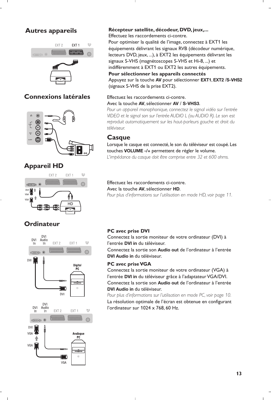 Casque | Philips Téléviseur à écran large User Manual | Page 31 / 62