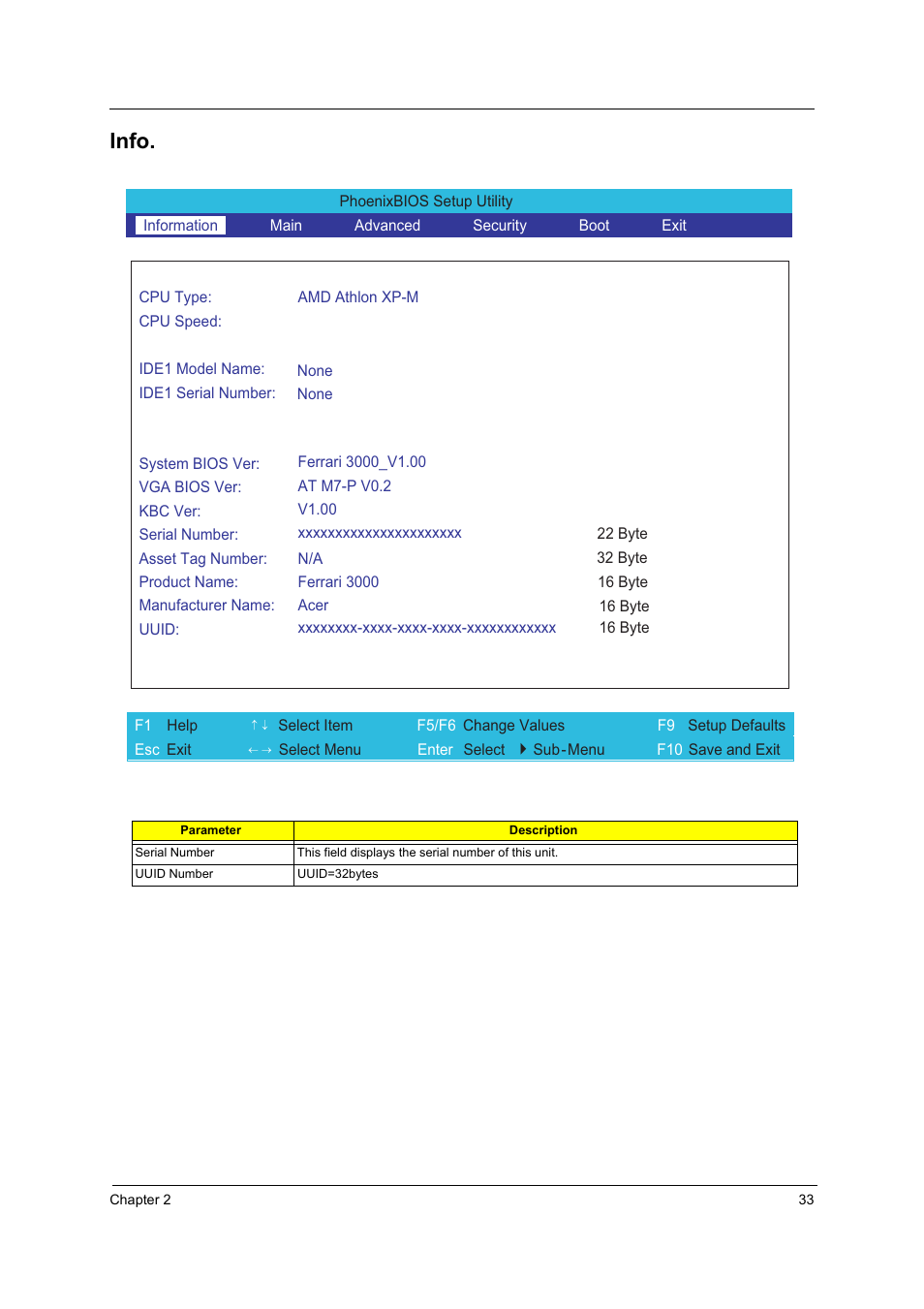 Info | Acer 3000 User Manual | Page 41 / 109