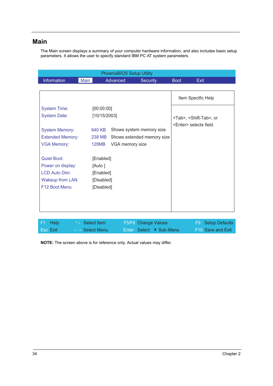 Main | Acer 3000 User Manual | Page 42 / 109