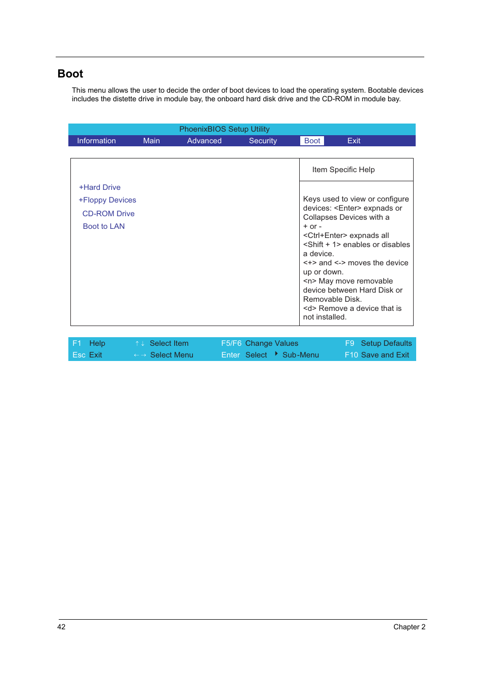 Boot | Acer 3000 User Manual | Page 50 / 109