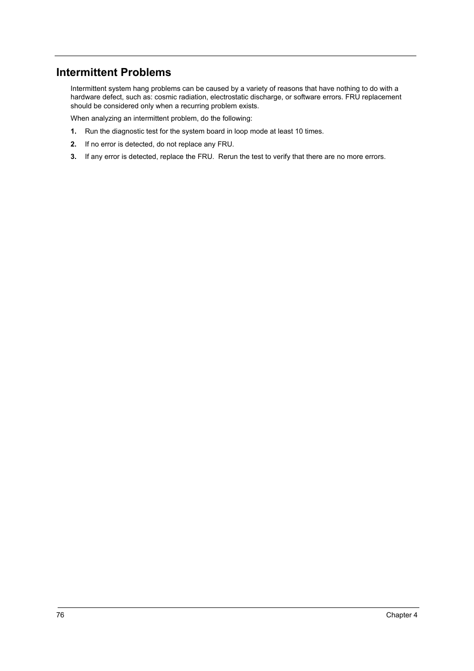 Intermittent problems | Acer 3000 User Manual | Page 84 / 109