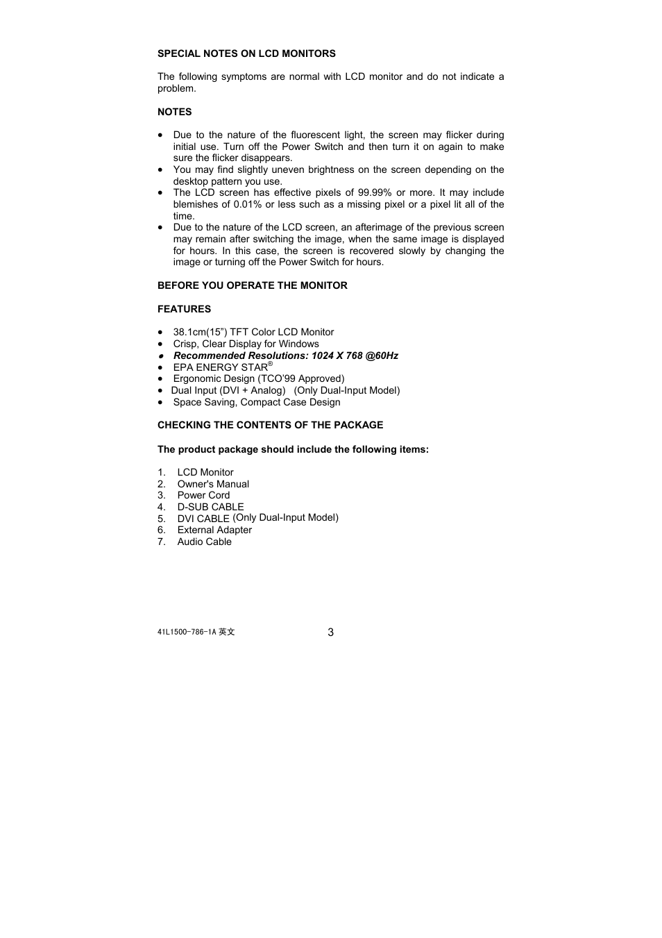 Acer 41L1500-786-1A User Manual | Page 4 / 20