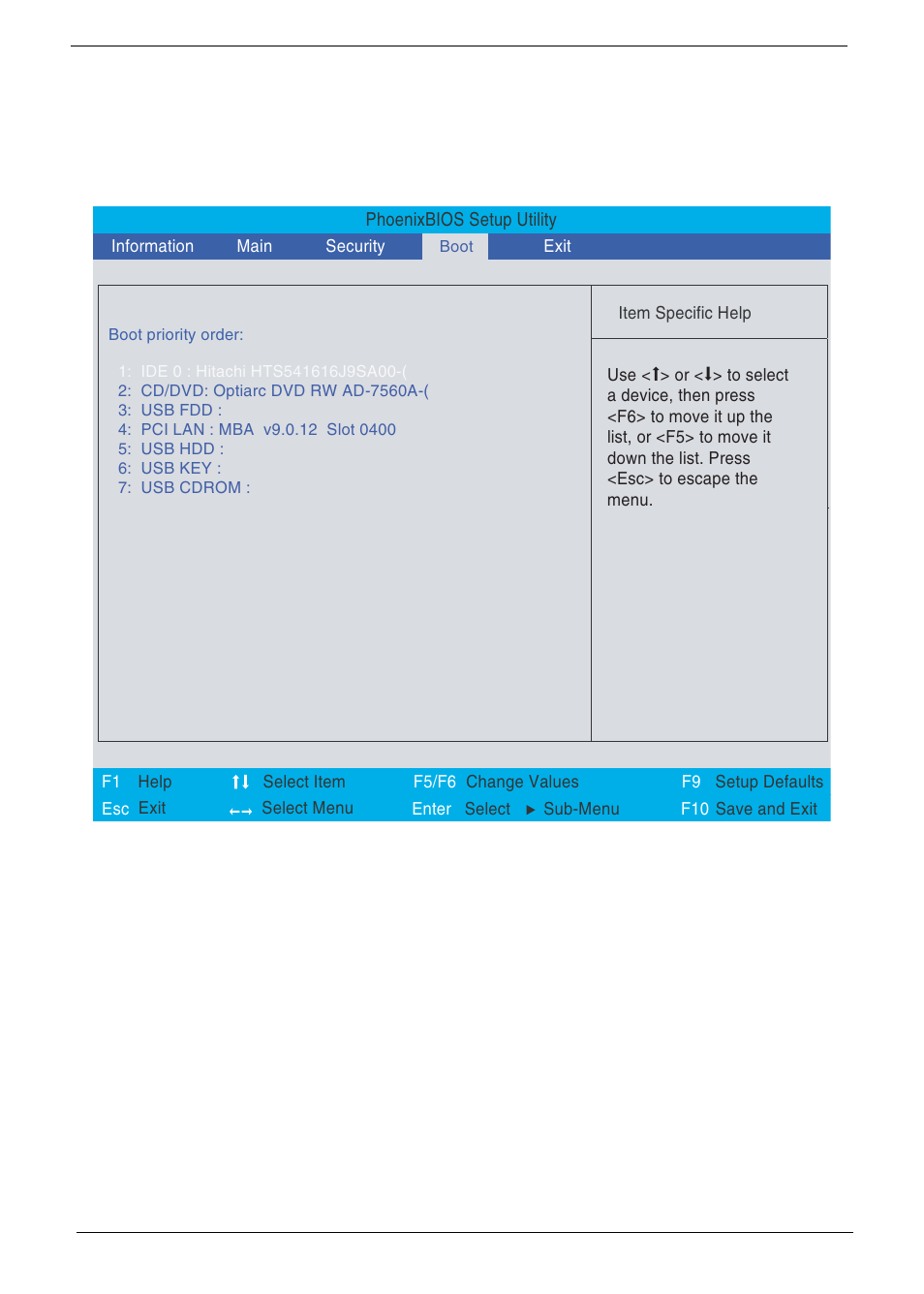 Boot | Acer 5710 User Manual | Page 54 / 104