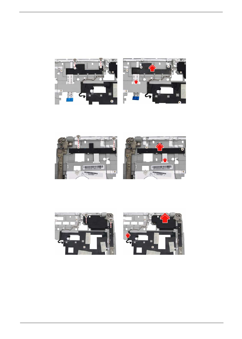 Disassembling the upper case assembly | Acer 5710 User Manual | Page 69 / 104