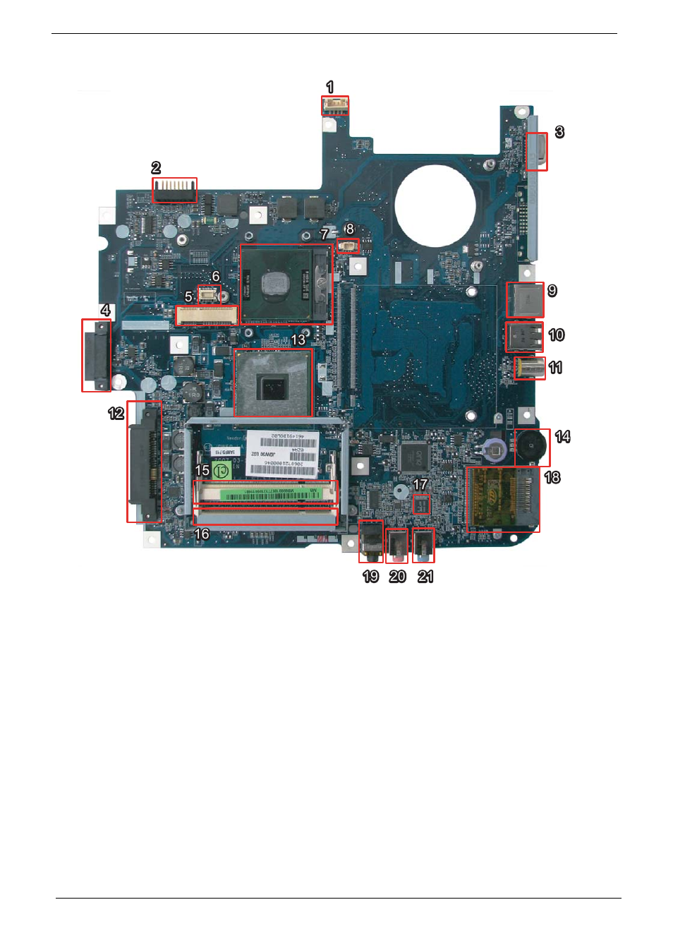 Bottom view | Acer 5710 User Manual | Page 94 / 104