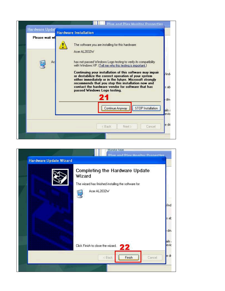 Acer AL2032 User Manual | Page 8 / 9