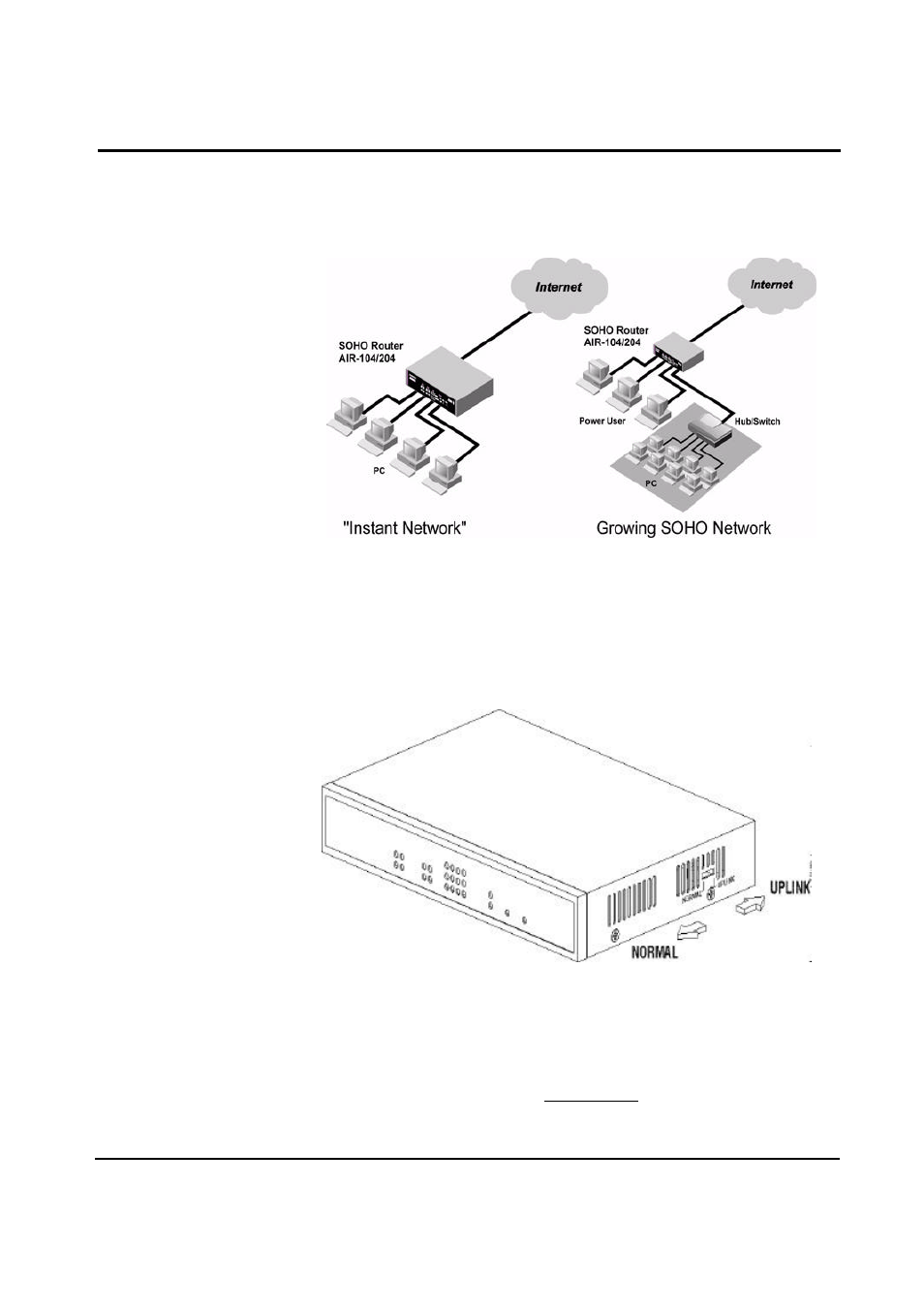 Network connections -2, Network connections, Connecting pc’s directly to the router | Chapter 2 installation | Acer AIR-204 User Manual | Page 13 / 70