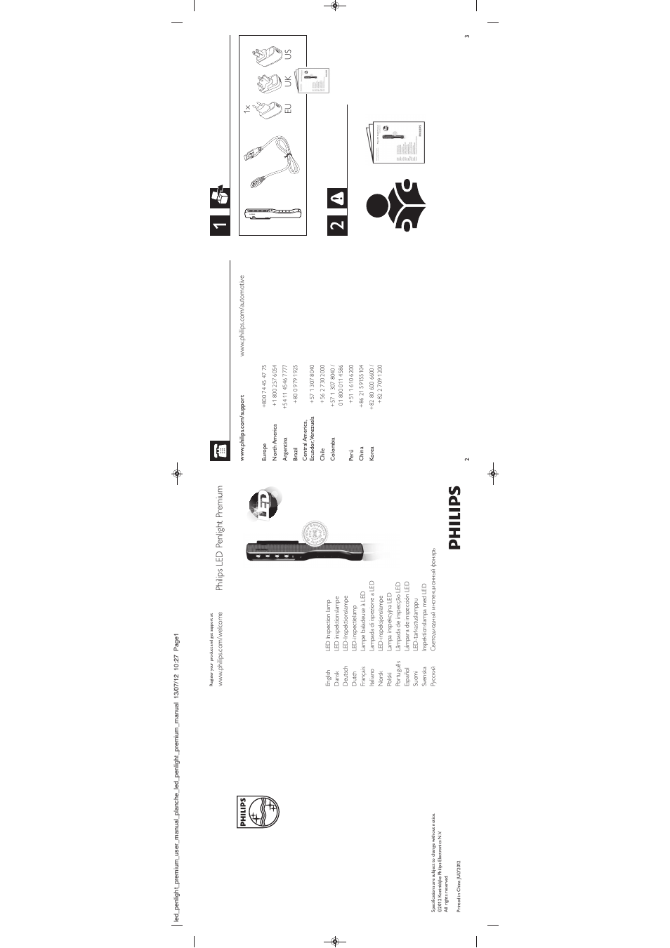 Philips LED Inspection lamps Penlight Premium User Manual | 2 pages