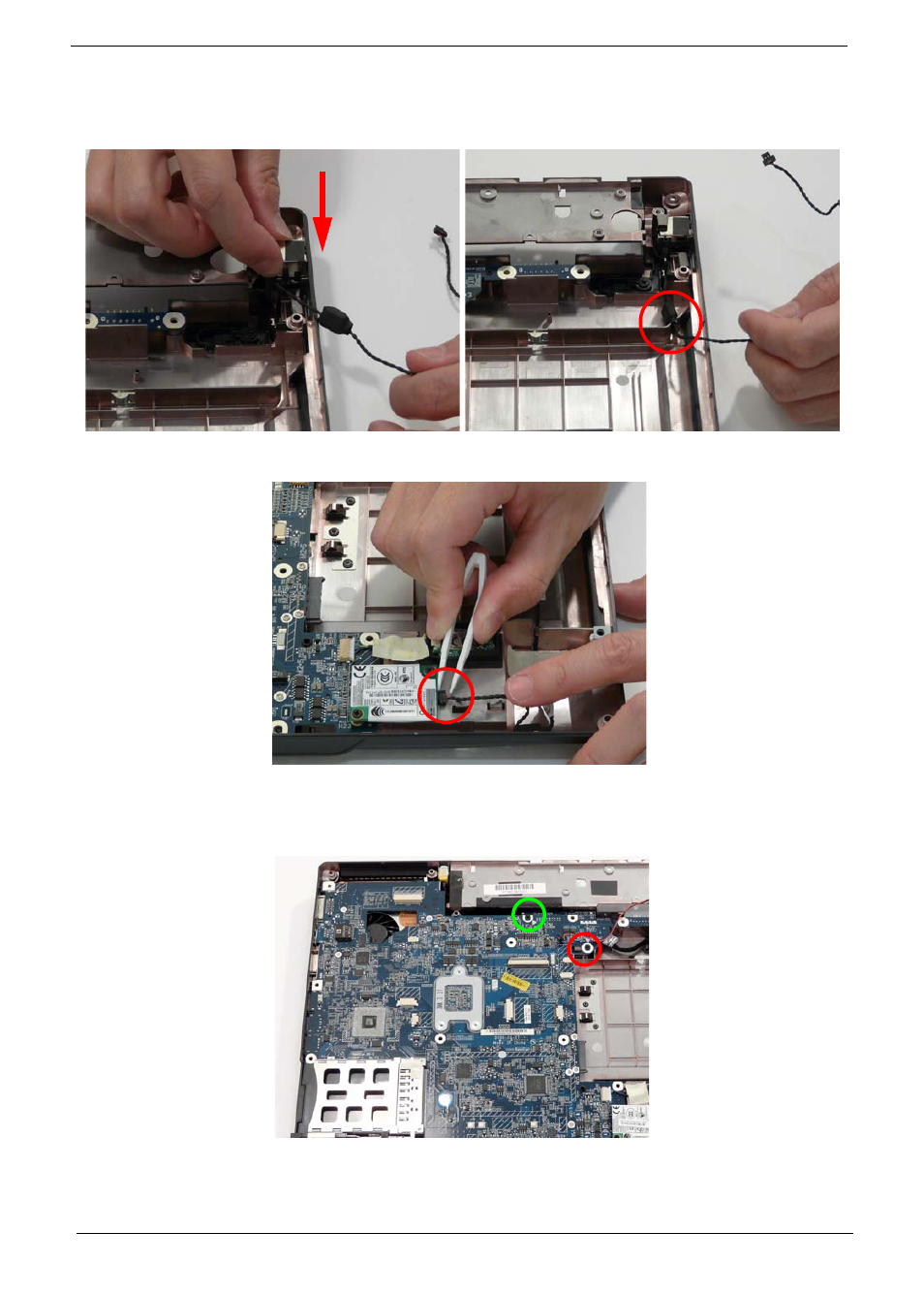 Replacing the rj-11 port, Replacing the mainboard, Replacing the rj-11 port replacing the mainboard | Acer 4530 User Manual | Page 114 / 182