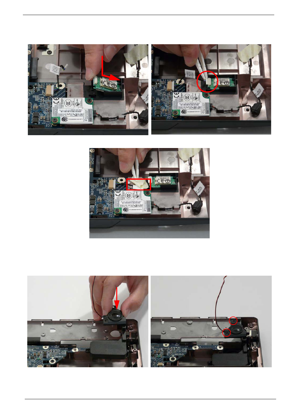 Replacing the bluetooth module, Replacing the right speaker module | Acer 4530 User Manual | Page 118 / 182