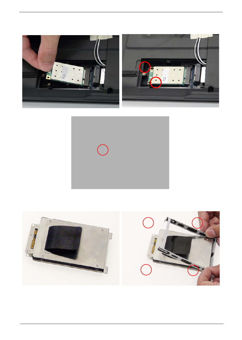 Replacing the wlan module, Replacing the hard disk drive module | Acer 4530 User Manual | Page 127 / 182