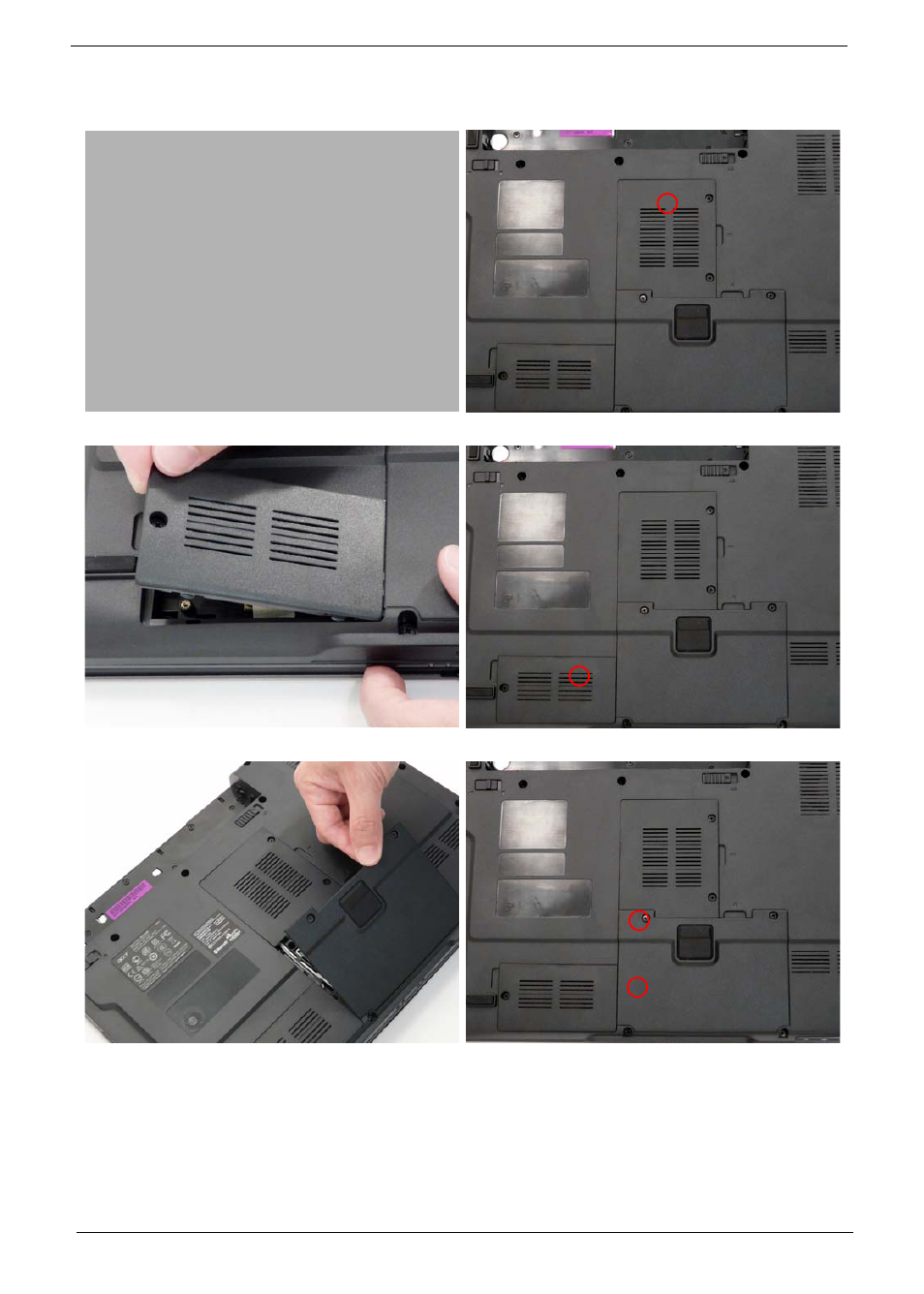 Replacing the lower covers | Acer 4530 User Manual | Page 130 / 182