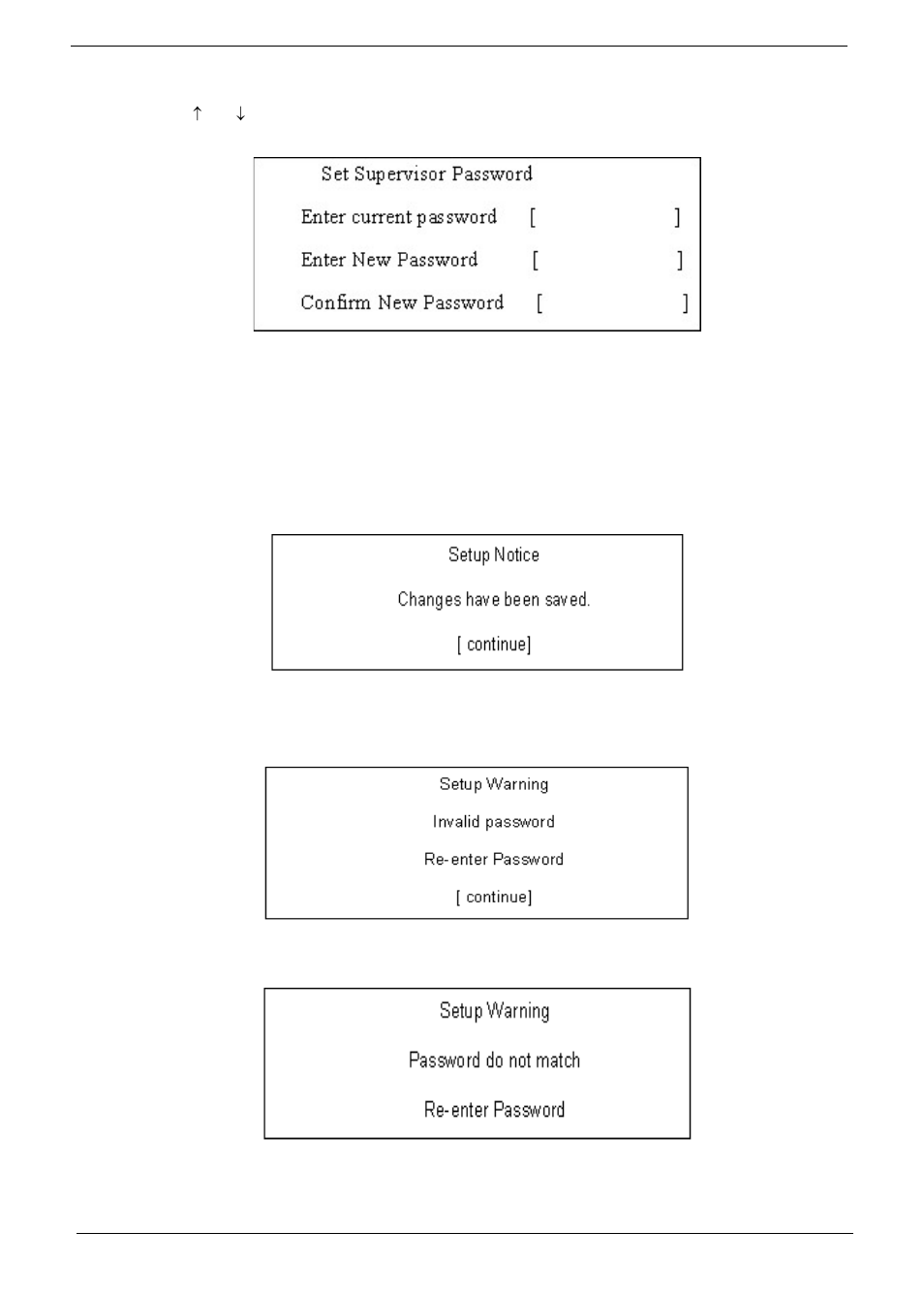 Changing a password | Acer 4530 User Manual | Page 42 / 182