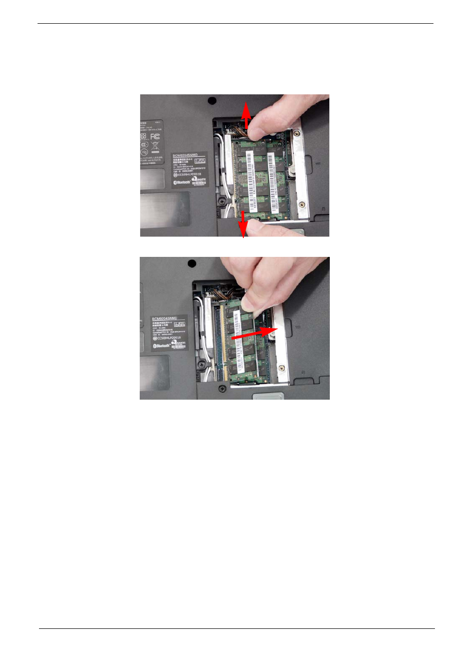 Removing the dimm modules | Acer 4530 User Manual | Page 61 / 182