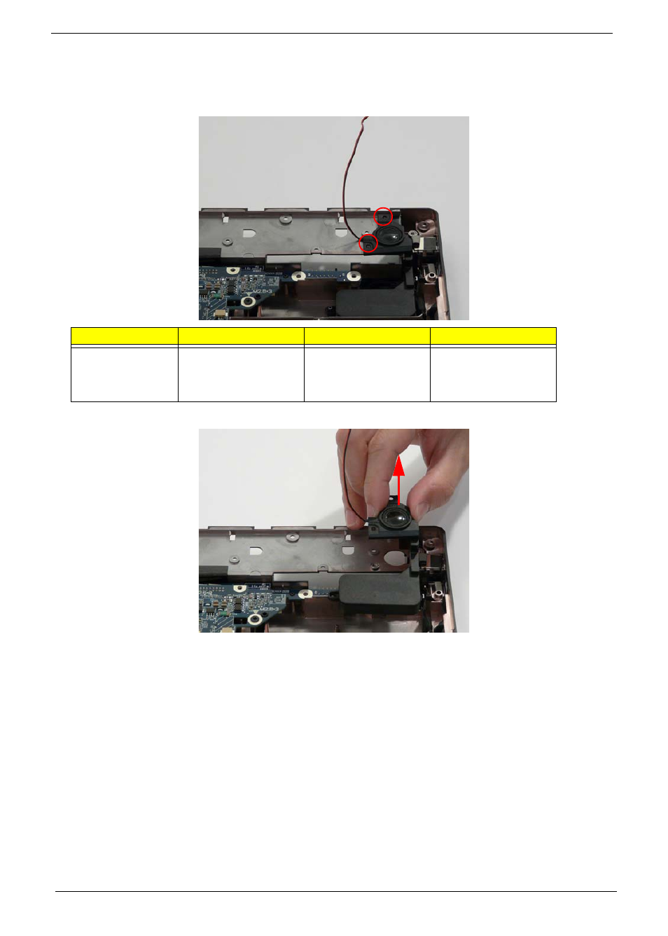 Removing the right speaker module | Acer 4530 User Manual | Page 86 / 182