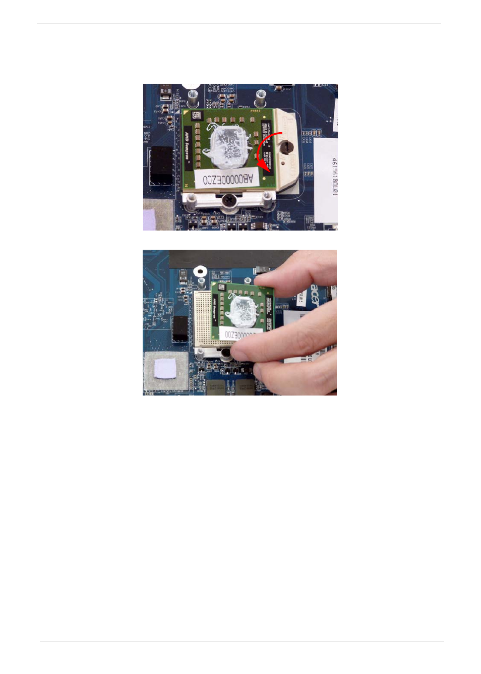 Removing the cpu | Acer 4530 User Manual | Page 96 / 182