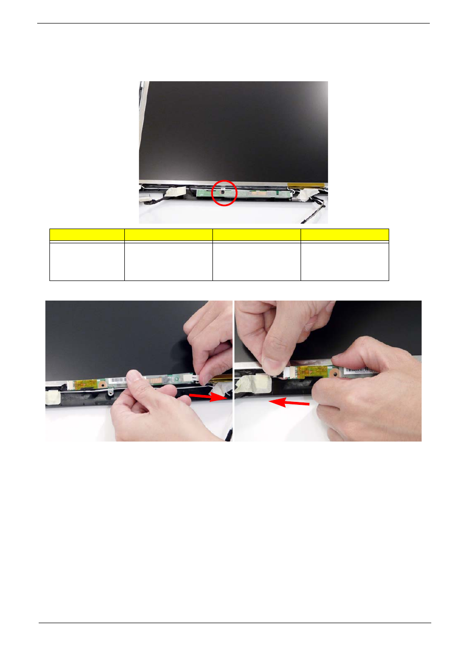 Removing the inverter board | Acer 4530 User Manual | Page 99 / 182