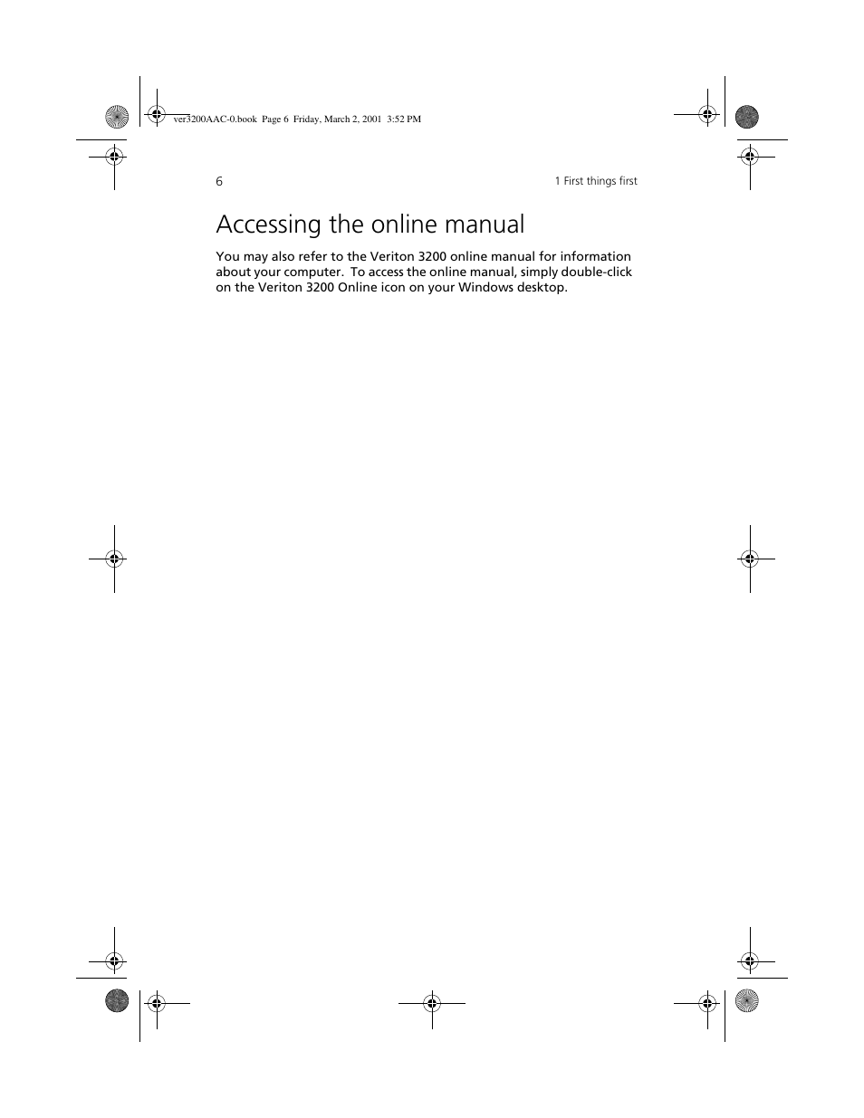 Accessing the online manual | Acer 3200 User Manual | Page 16 / 96