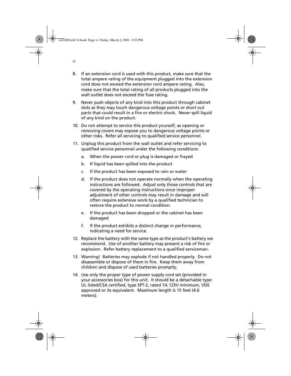 Acer 3200 User Manual | Page 6 / 96