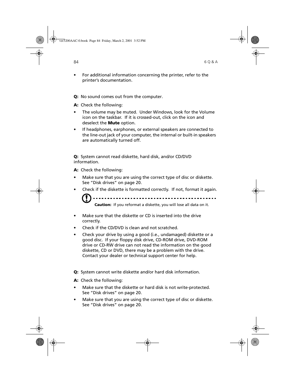 Acer 3200 User Manual | Page 94 / 96