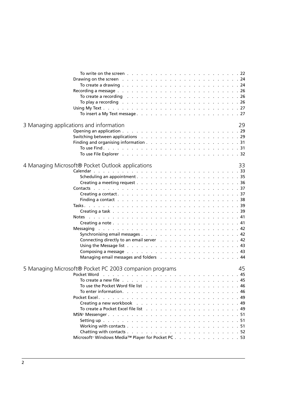 3 managing applications and information 29 | Acer n50 User Manual | Page 12 / 122