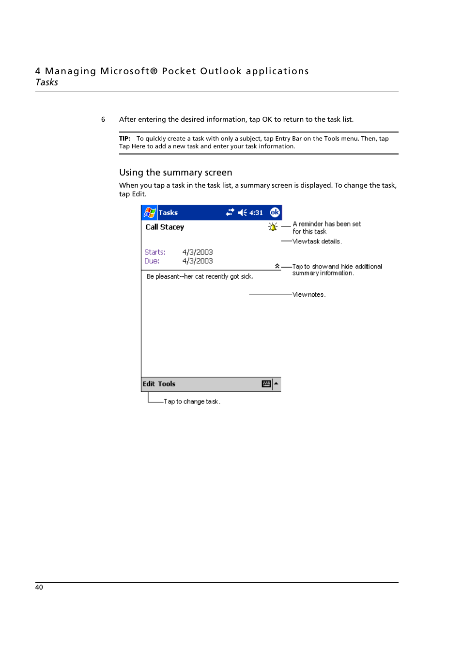 Using the summary screen | Acer n50 User Manual | Page 54 / 122