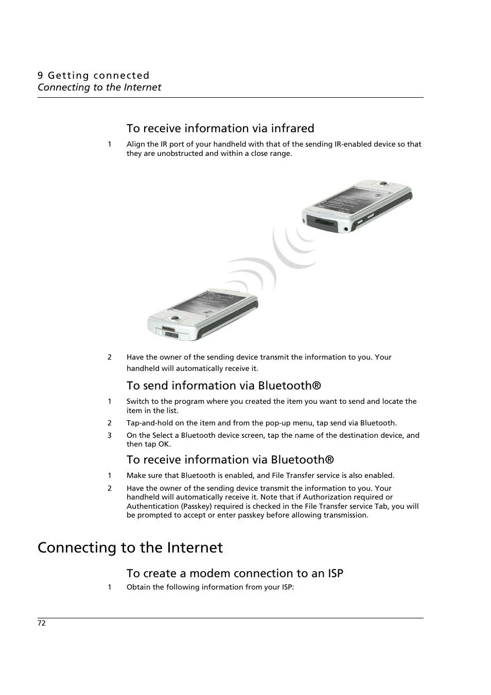 Connecting to the internet, To create a modem connection to an isp | Acer n50 User Manual | Page 86 / 122
