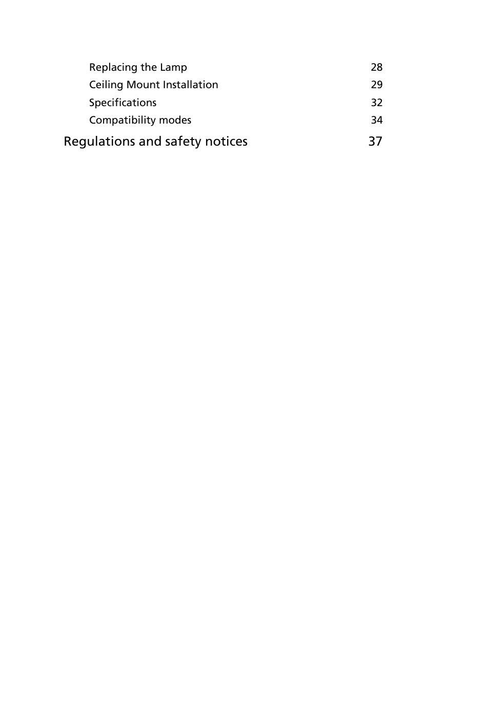Regulations and safety notices 37 | Acer H5350 User Manual | Page 12 / 53