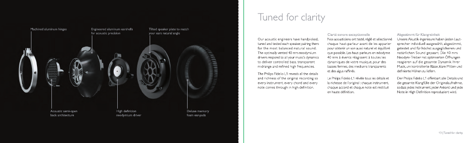 Tuned for clarity | Philips Fidelio casque à arceau circum-aural User Manual | Page 7 / 19