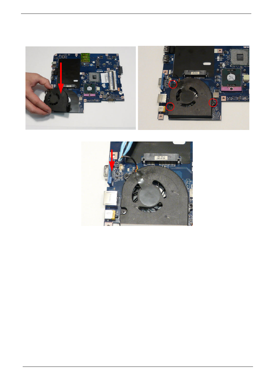 Replacing the cpu fan, Replacing the thermal module, Replacing the cpu fan replacing the thermal module | Acer 7715Z User Manual | Page 110 / 200
