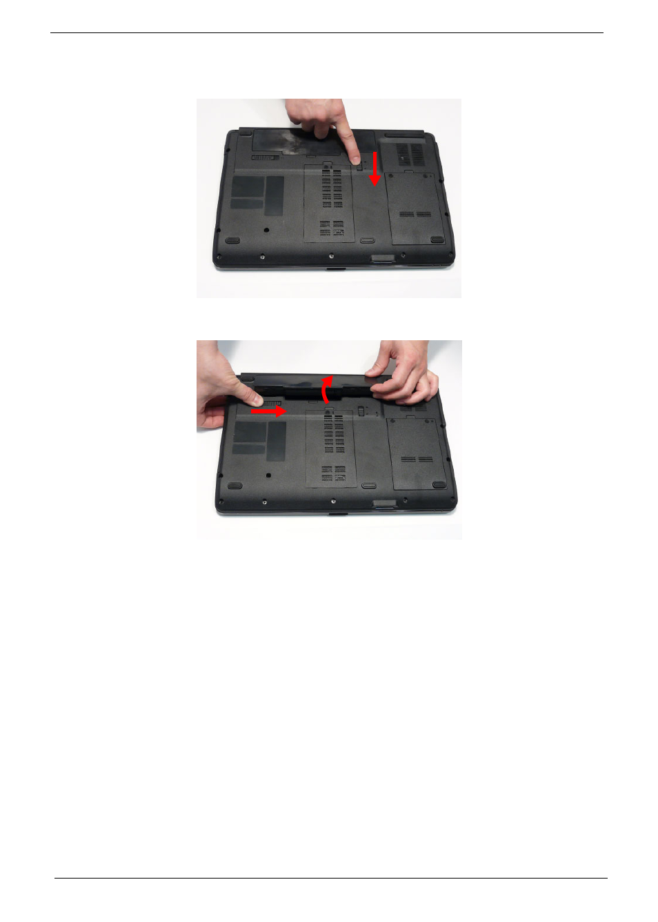 Removing the battery pack | Acer 7715Z User Manual | Page 56 / 200