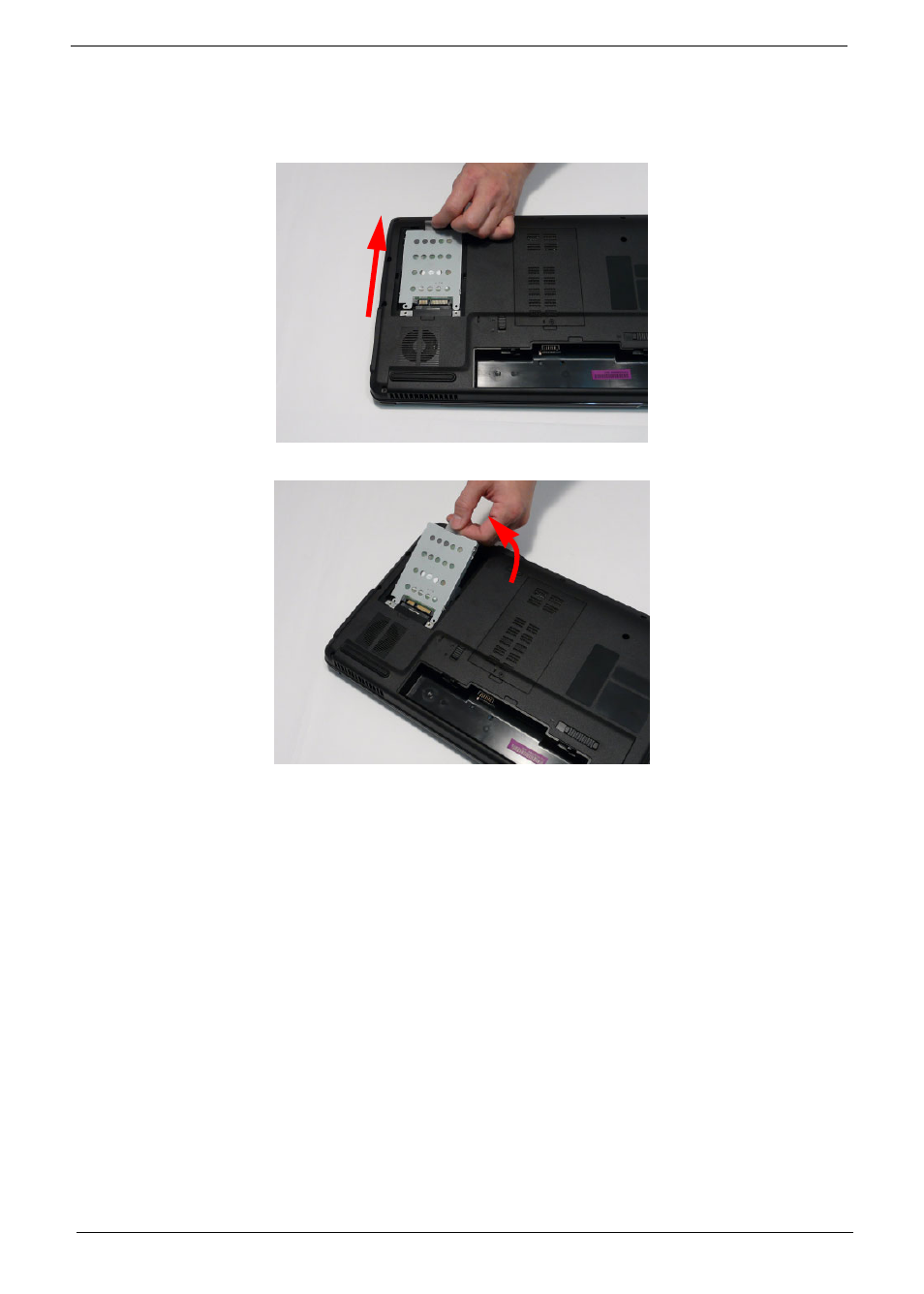 Removing the hard disk drive module | Acer 7715Z User Manual | Page 64 / 200