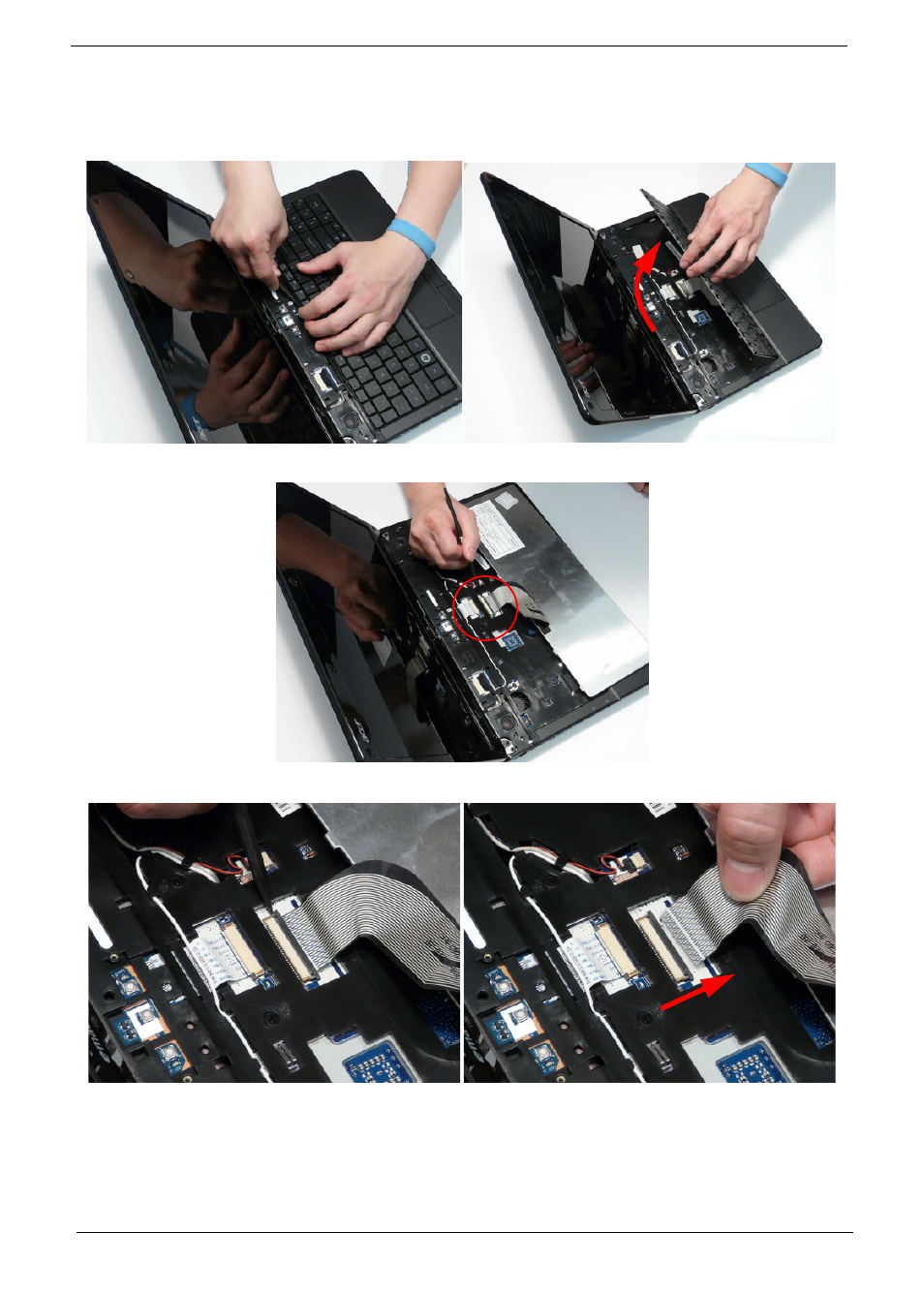 Removing the keyboard | Acer 7715Z User Manual | Page 68 / 200