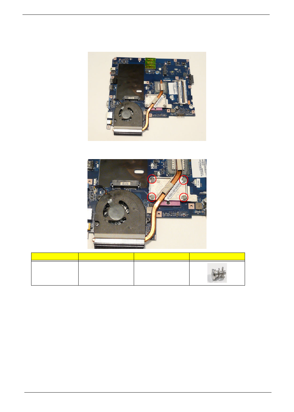 Removing the thermal module | Acer 7715Z User Manual | Page 86 / 200