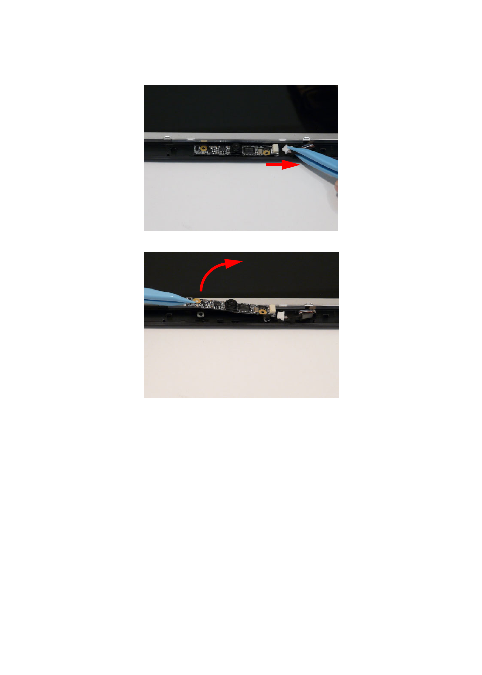 Removing the camera module | Acer 7715Z User Manual | Page 93 / 200