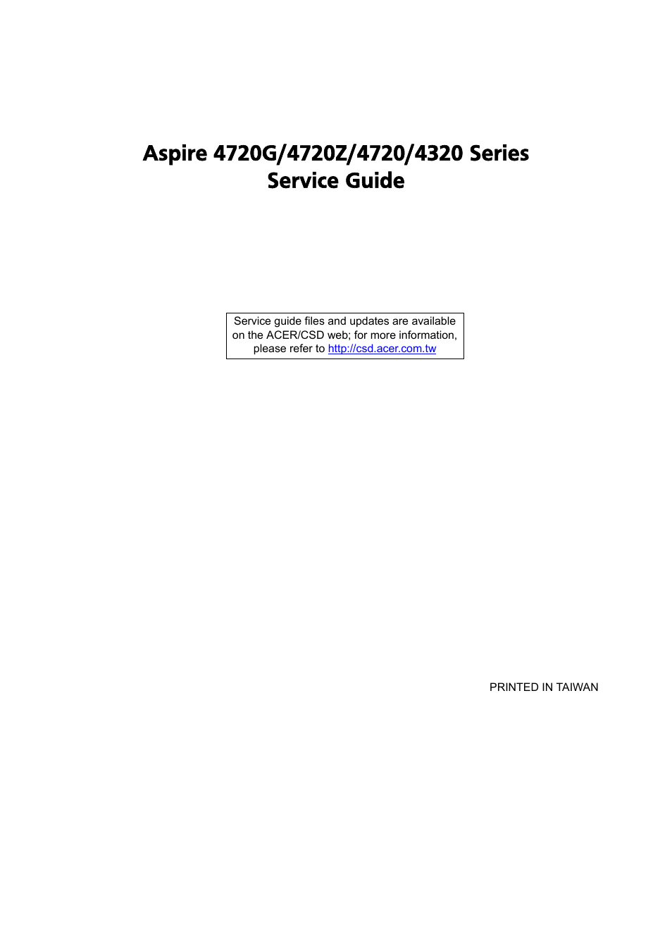 Acer 4720Z User Manual | 102 pages