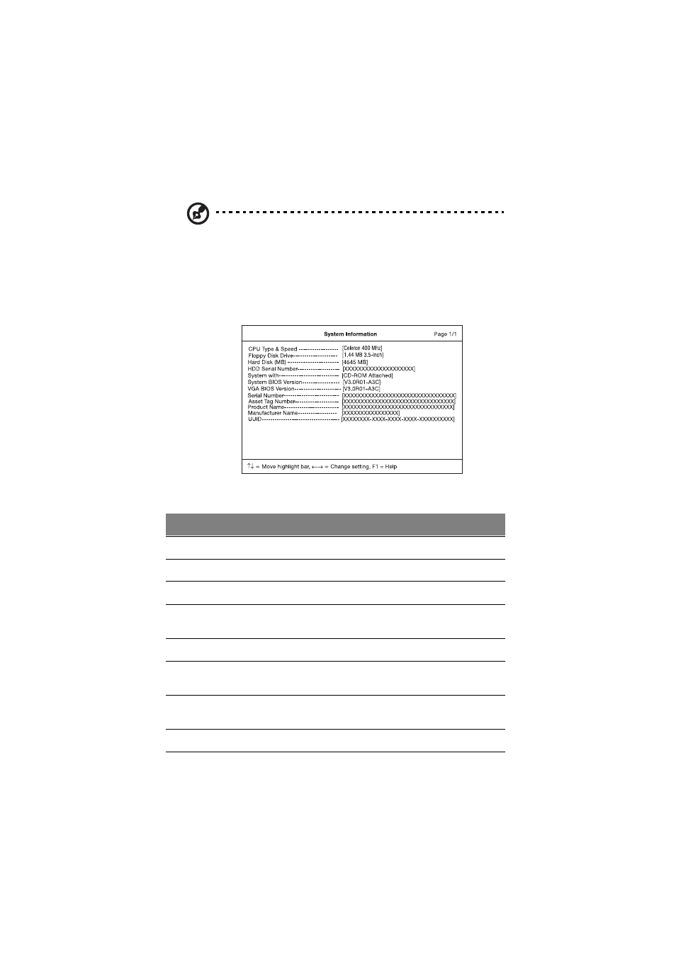 System information | Acer 505 series User Manual | Page 102 / 132