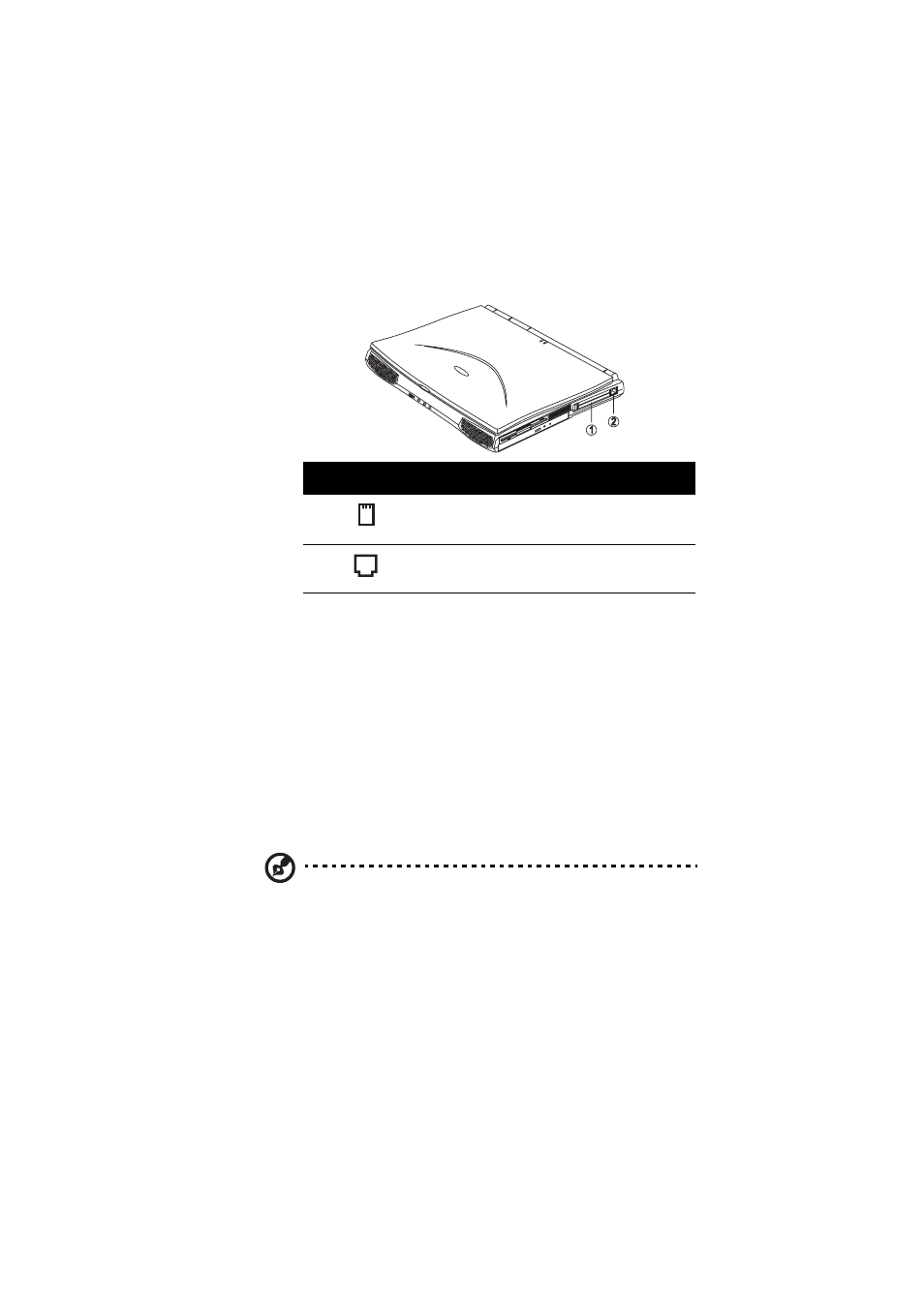 Right ports, Pc card slot | Acer 505 series User Manual | Page 43 / 132