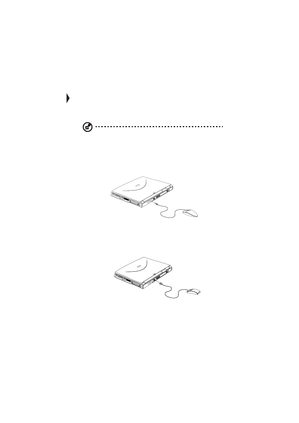 External pointing device, External ps/2 mouse, External serial mouse | Acer 505 series User Manual | Page 68 / 132