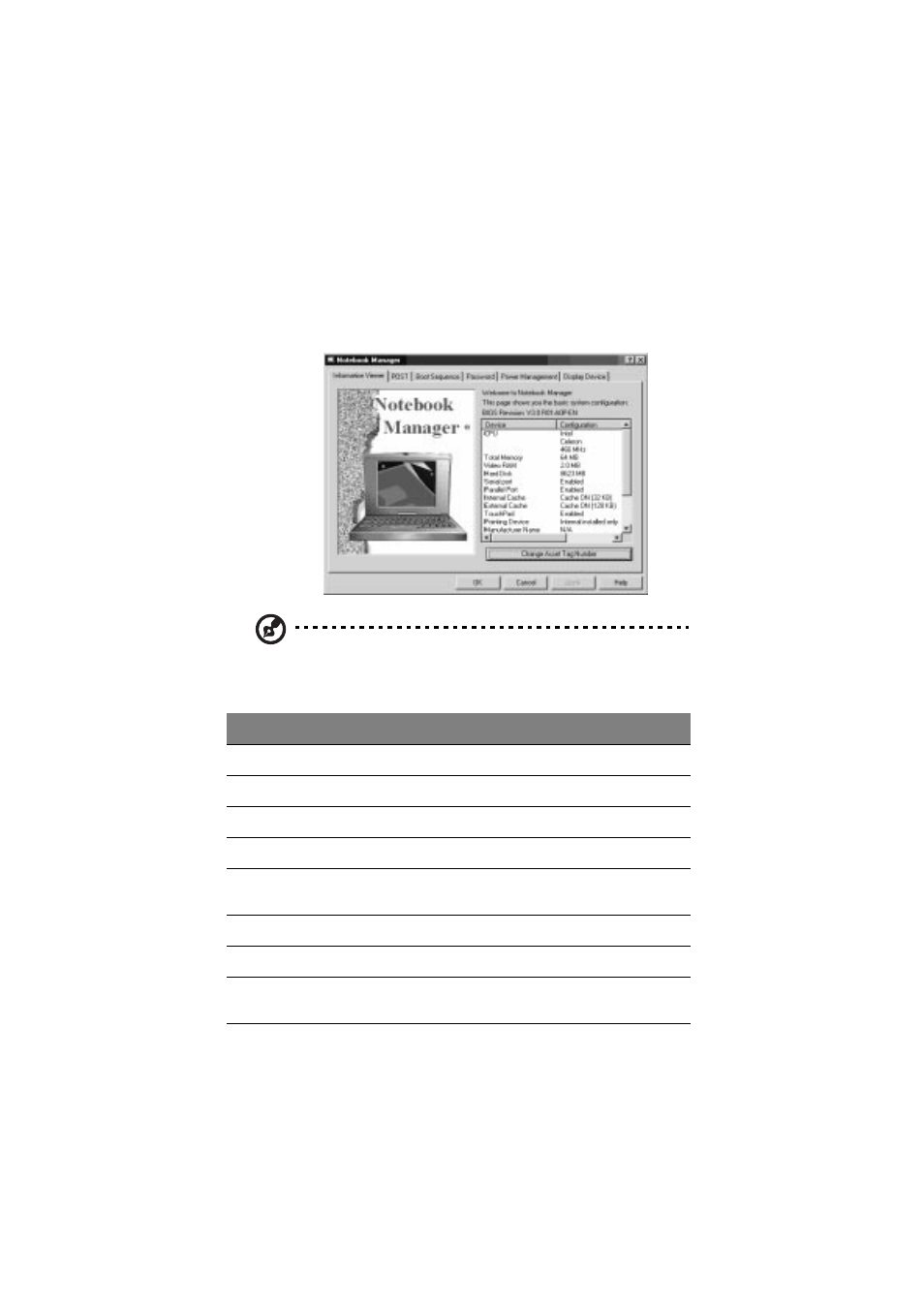 Information viewer | Acer 505 series User Manual | Page 94 / 132