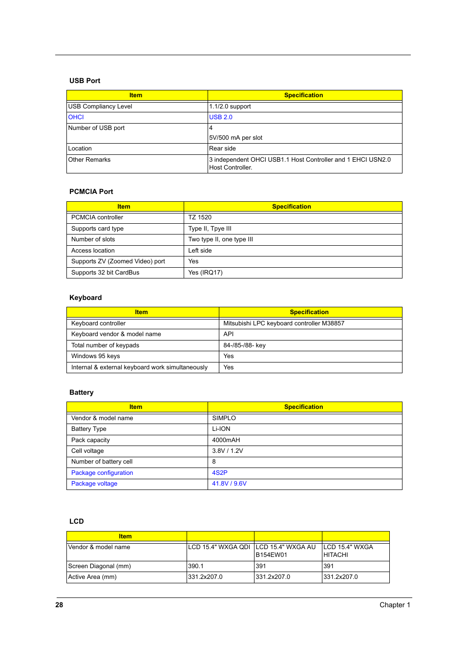 Acer 2600 User Manual | Page 33 / 126