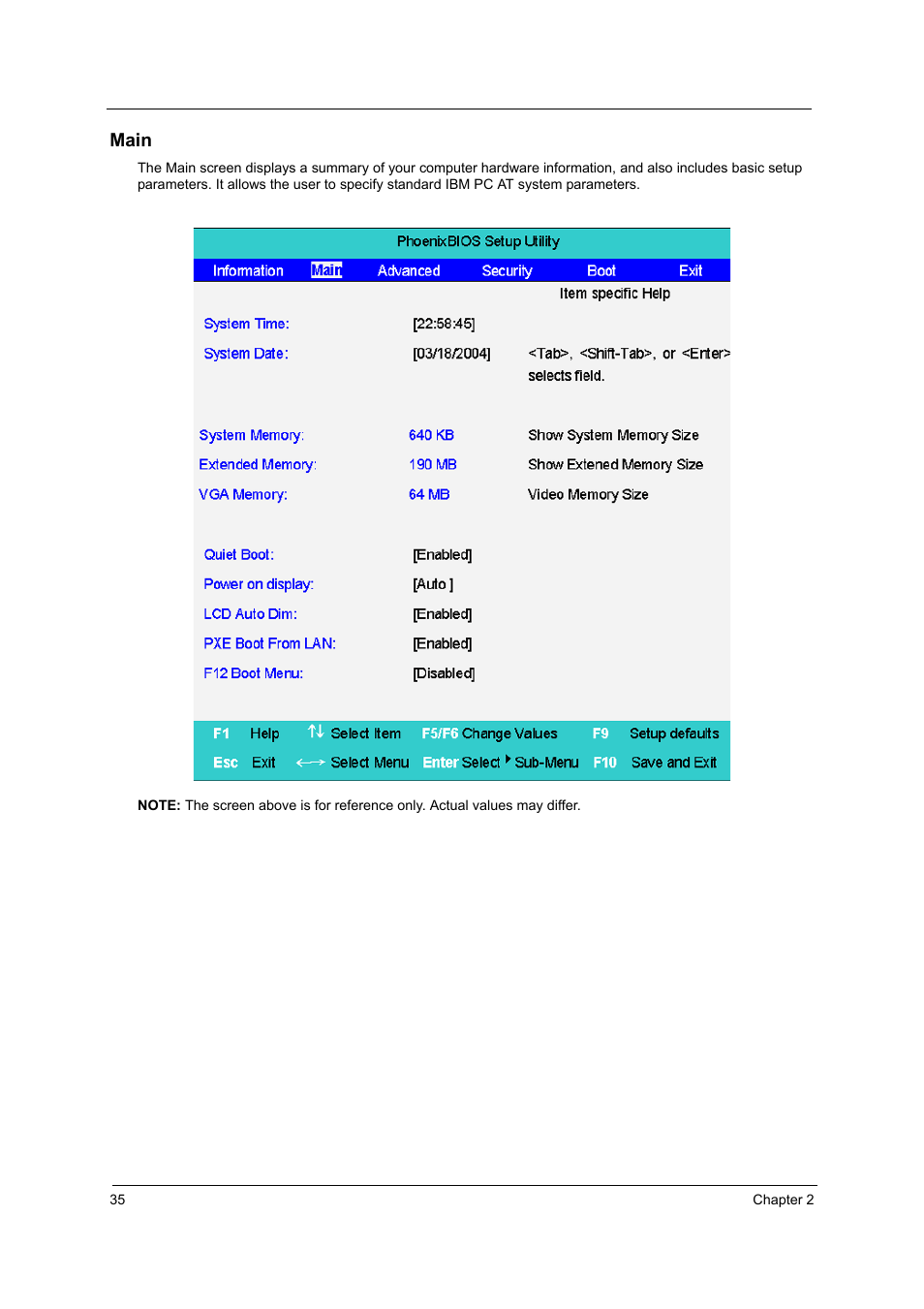 Main | Acer 2600 User Manual | Page 40 / 126