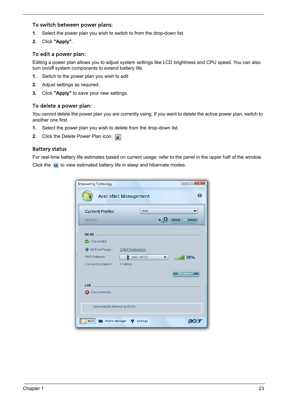 Acer 1200 User Manual | Page 33 / 166