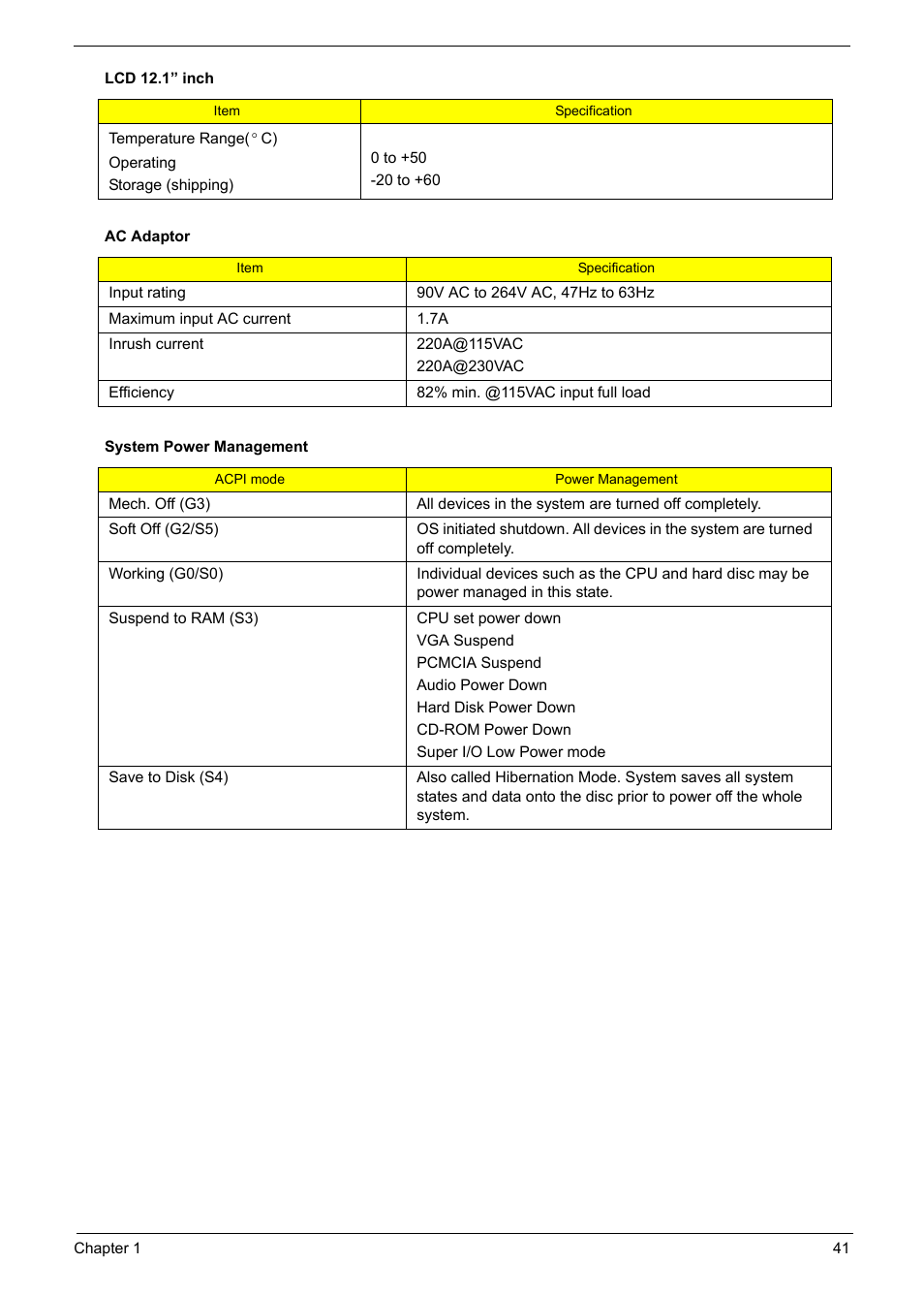 Acer 1200 User Manual | Page 51 / 166