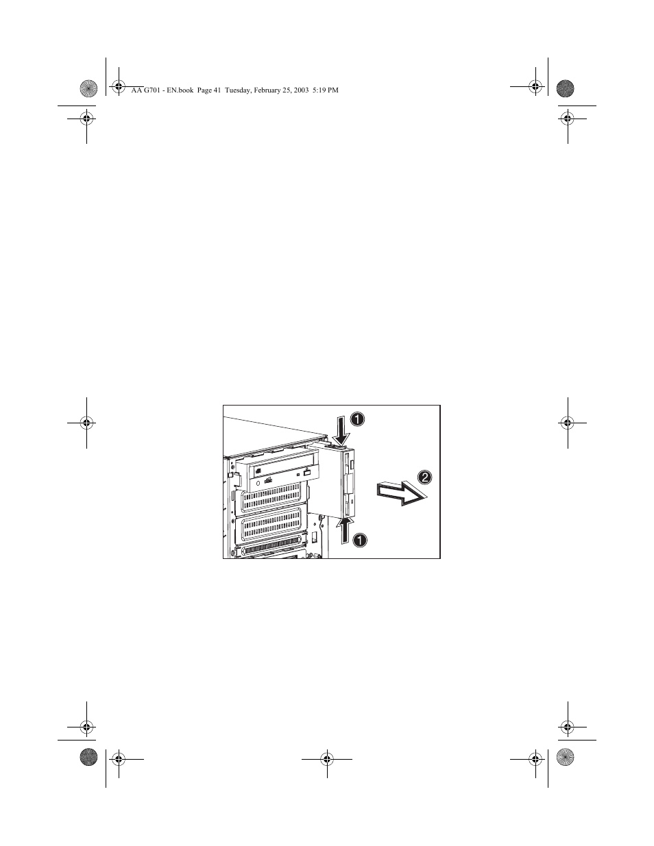 Installing and removing storage devices, Replacing the 3.5-inch floppy drive | Acer Altos G700 series User Manual | Page 51 / 124