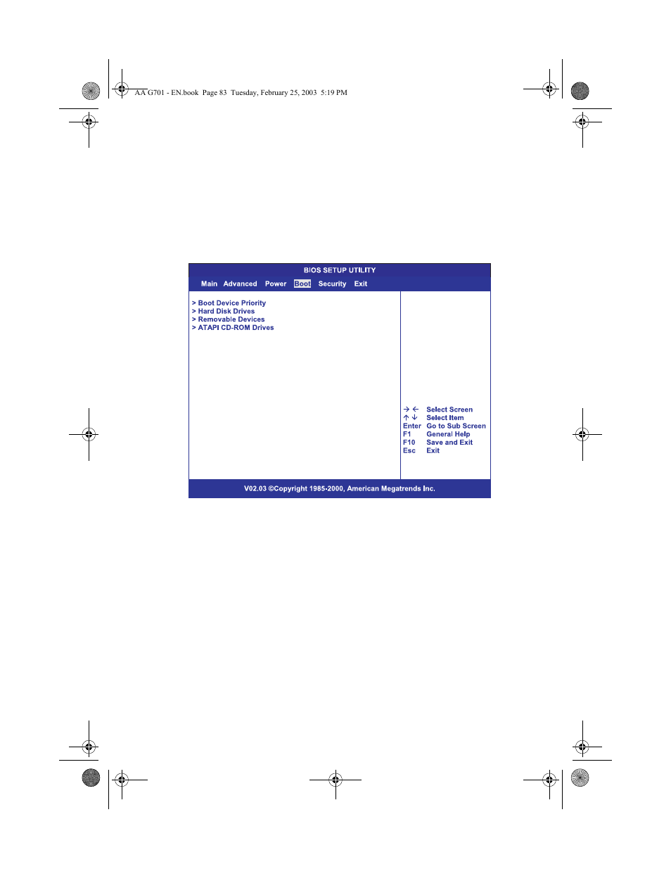 Boot | Acer Altos G700 series User Manual | Page 93 / 124