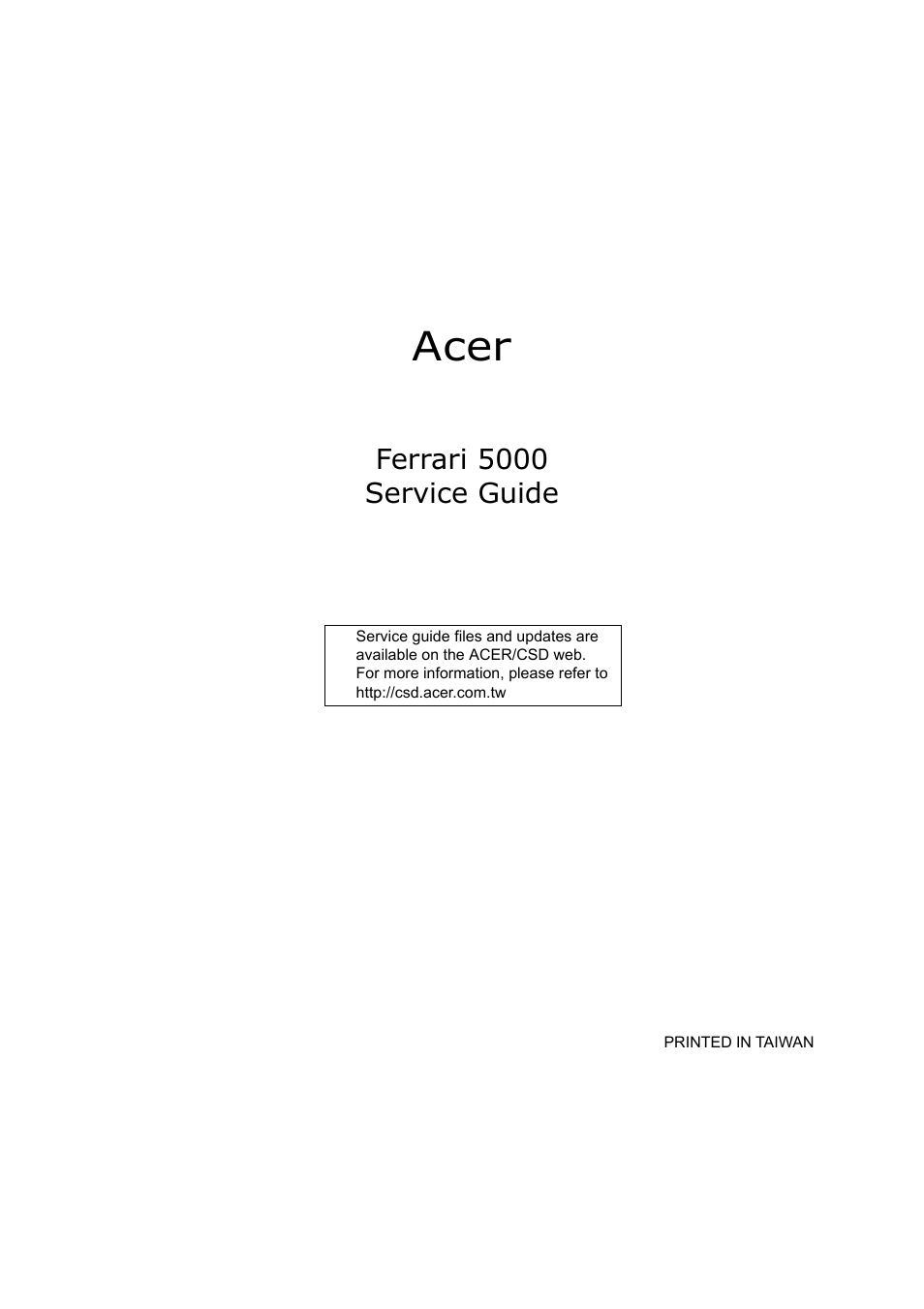 Acer 5000 User Manual | 118 pages